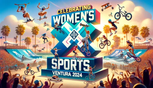 Celebrate women's sports at X Games Ventura 2024. Watch female athletes perform thrilling tricks on skateboards and BMX bikes against a sunny California beach backdrop.